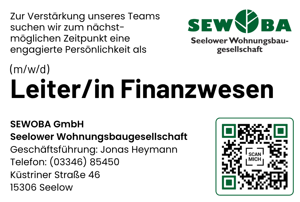 Beispiel einer Print-Anzeige im regionalen Stellenmarkt